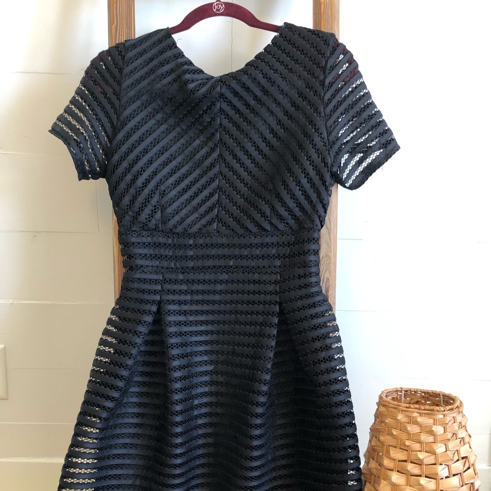 Chicwish Fit and Flare Textured Midi Dress